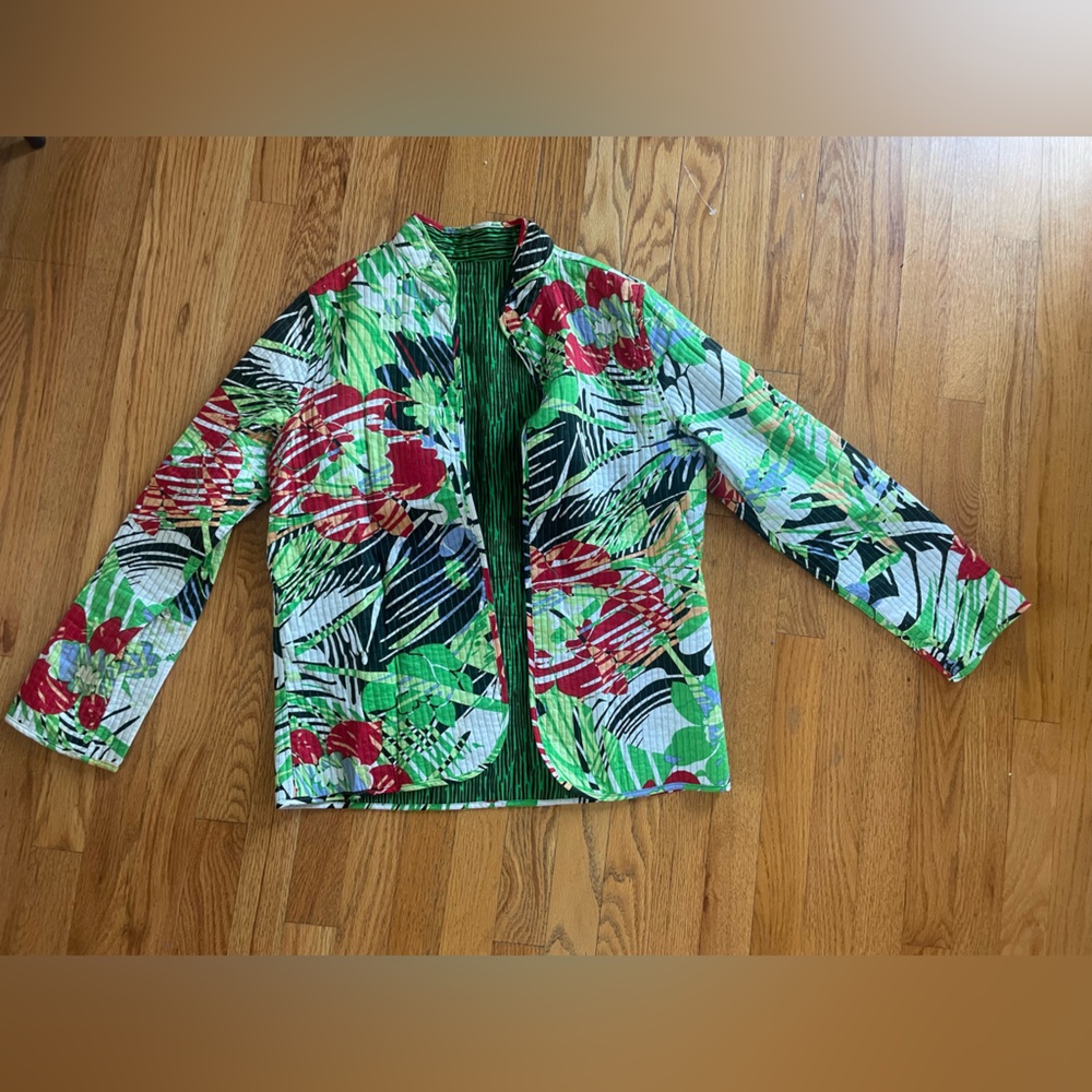 Colorful Leaf Pattern Jacket
